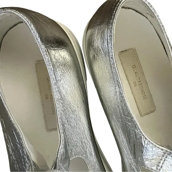 L' AUTRE CHOSE Lace-up sneakers Silver NWOT Size 39 - Picture 12 of 14